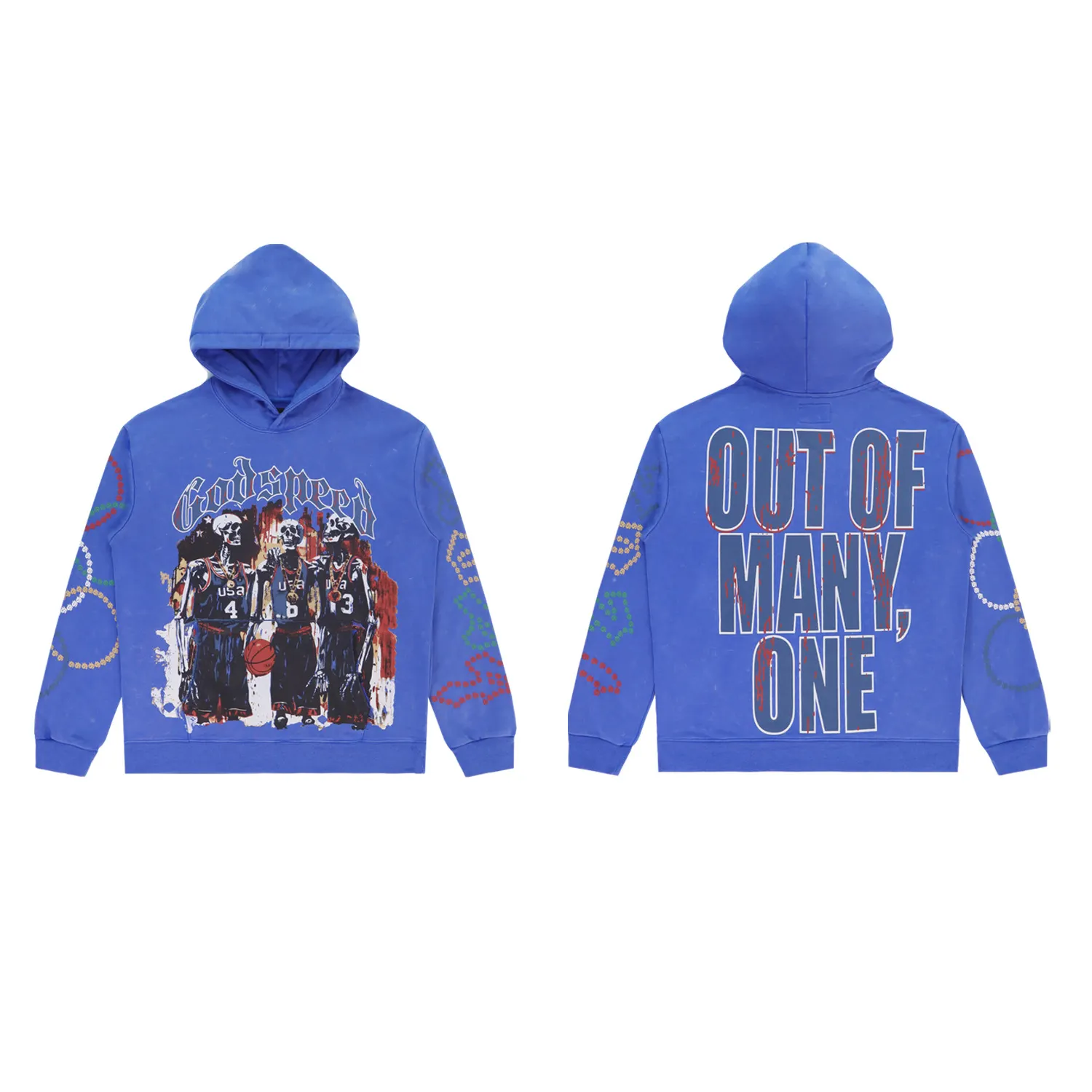 GODSPEED Hoodie Blue – Out Of Many One Vintage Streetwear
