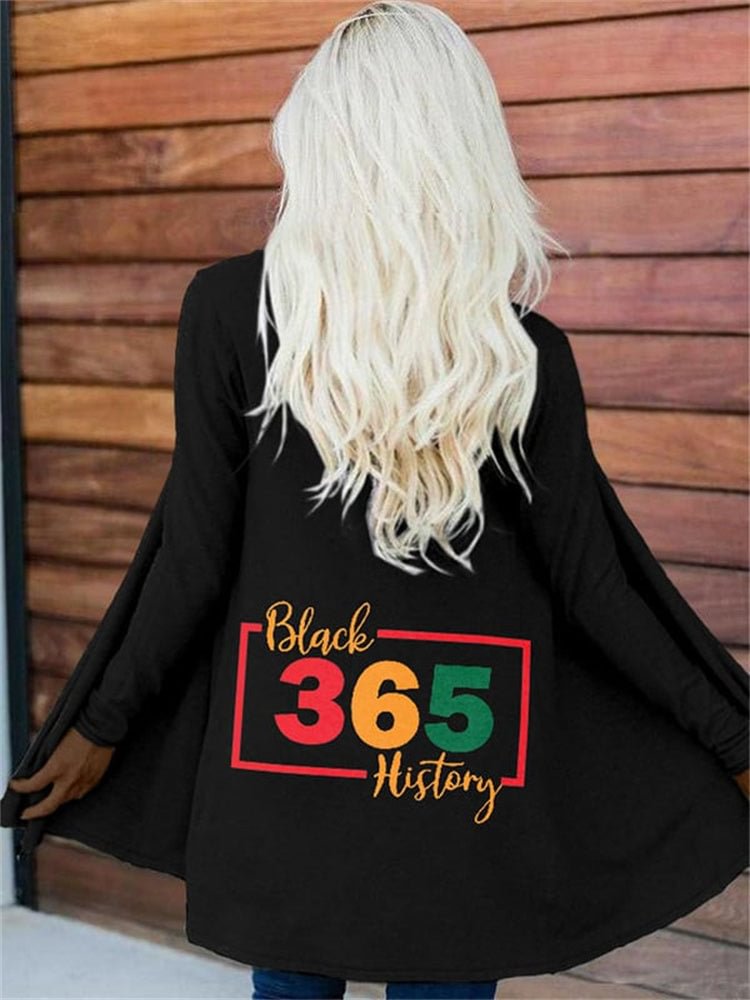 VChics Black History Month 365 Days A Year Print Duster Kimono