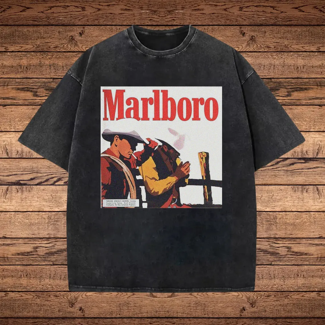 Classic Graphic Print Washed T-shirt
