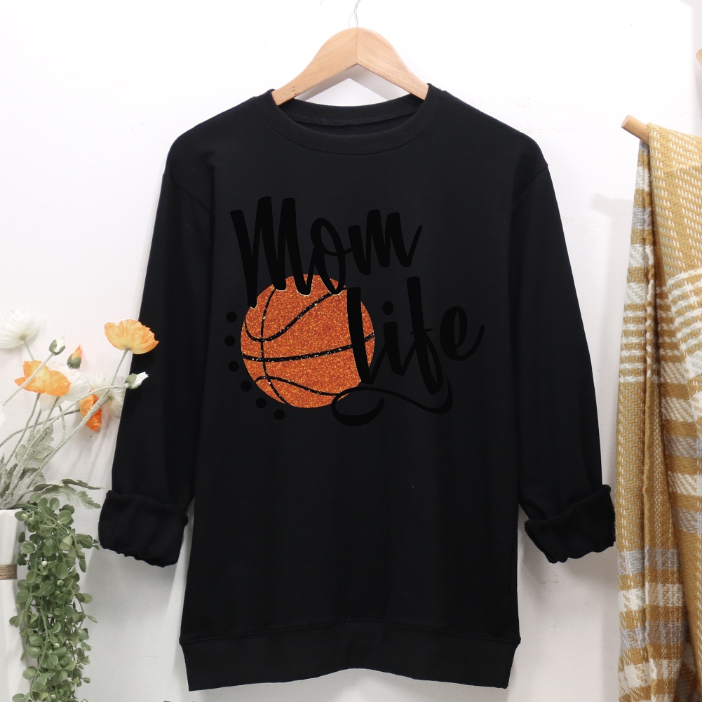 Basketball Mom Life Women Casual Sweatshirt-Guru-buzz
