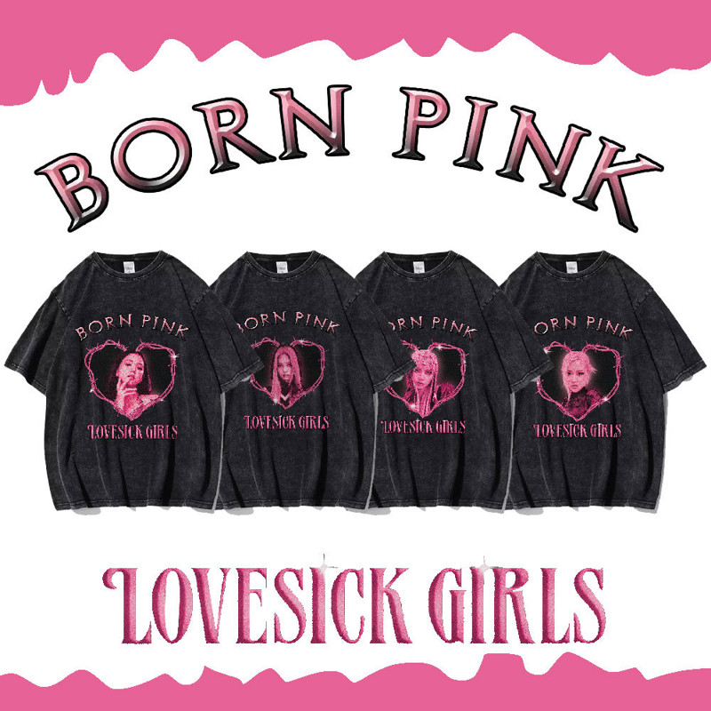 BLACKPINK Lovesick Girls Vintage Wash T-shirt
