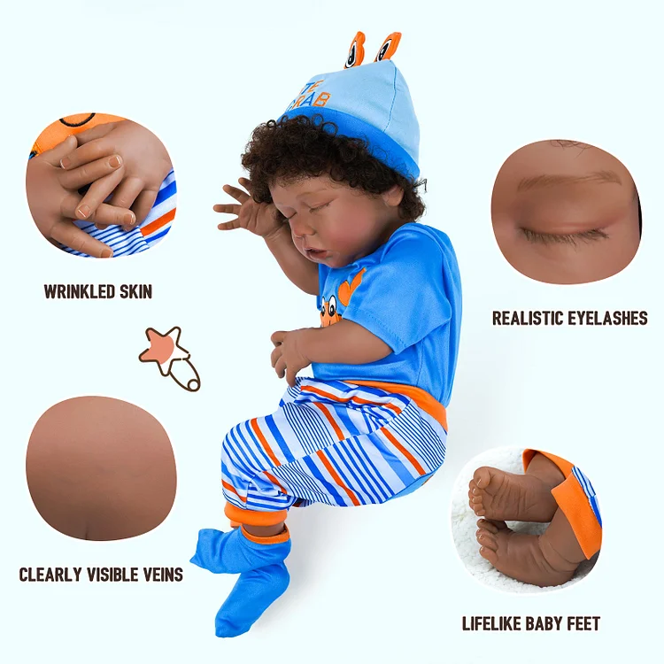 Real Lifelike Handmade African American Realistic Babies Reborn