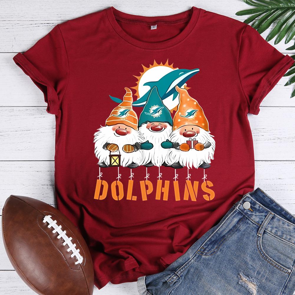 dolphins  team Round Neck T-shirt-0023046-Guru-buzz