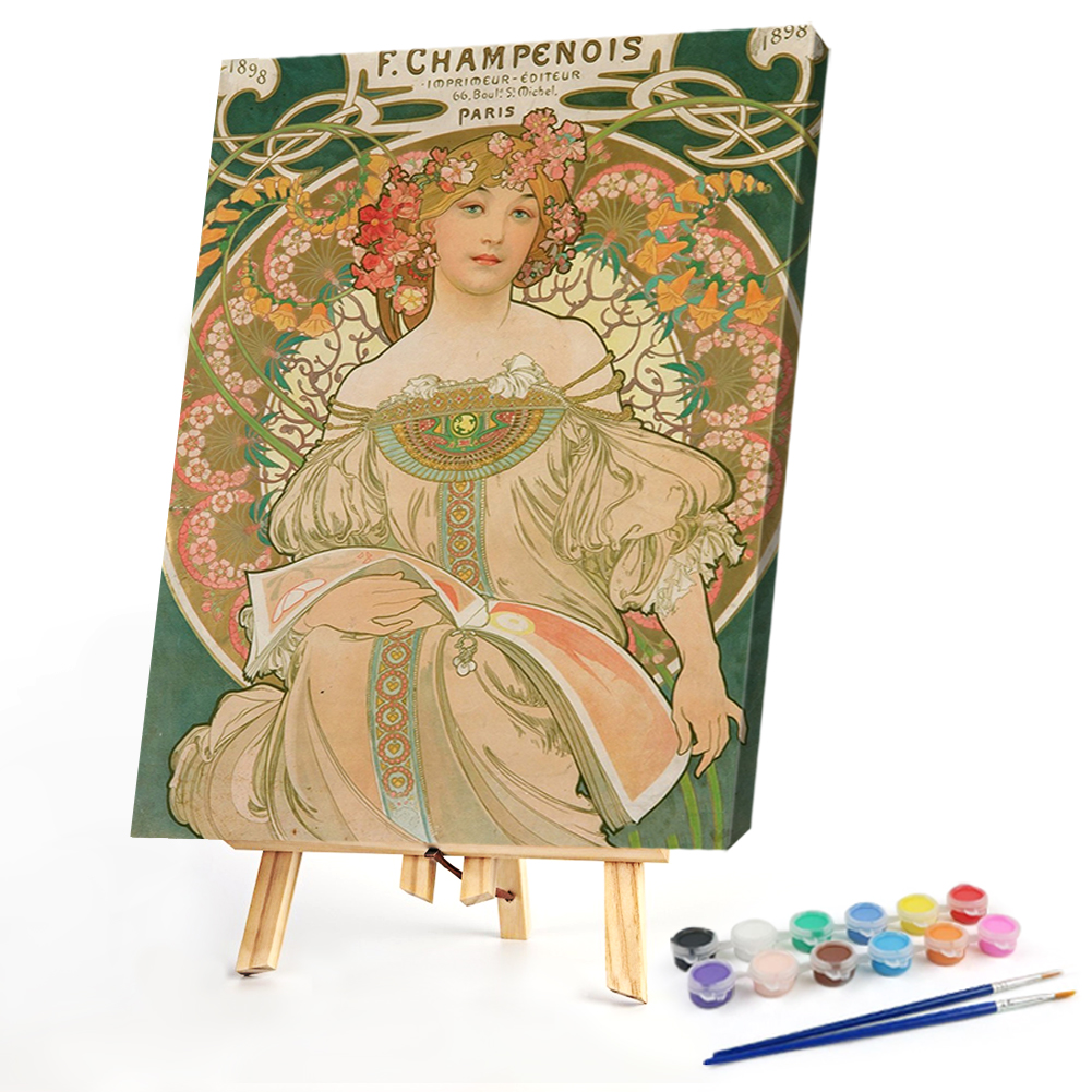 Alphonse Mucha Paint By Numbers Acrylic Painting 40 50cm