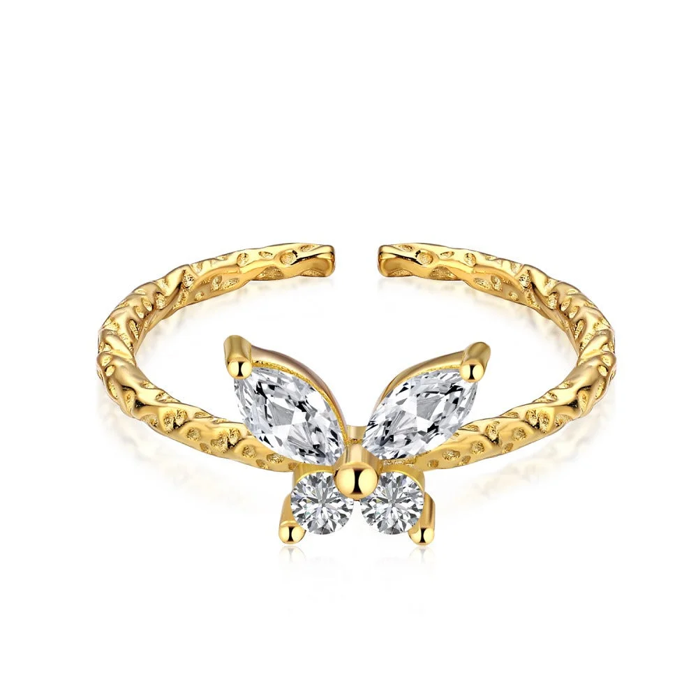 Butterfly Stackable Open Ring