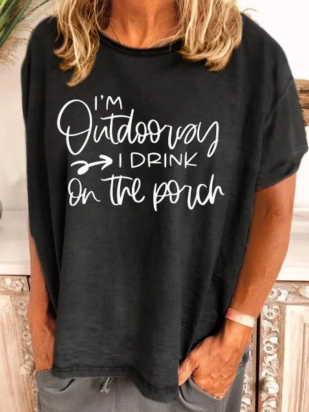 Bestdealfriday I'm Outdoorsy I Drink On The Porch Shirt