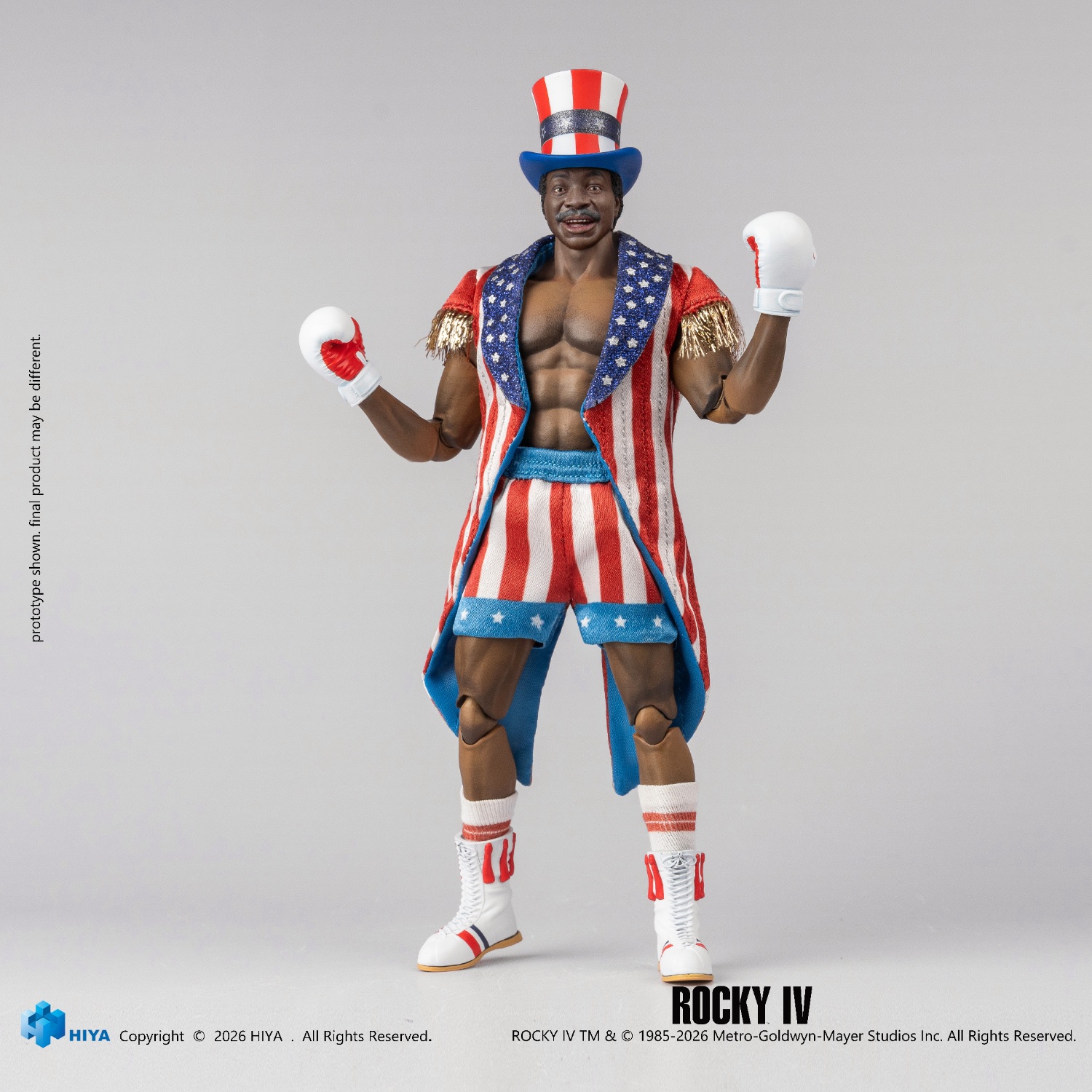 Hiya Toys - Exquisite Super Series Rocky IV Apollo Creed 1/12 Scale Action Figure ESR0233 (Licensed)-