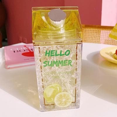 Kawaii Straw Fashion Ice Fruit Water Bottle SP15112