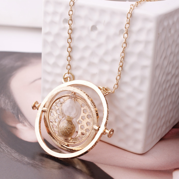 Time Turner 3D Hourglass Rotating Necklace - 4 Colours