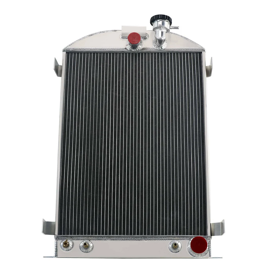 Alloyworks 3 Row Aluminum Radiator For 1933-1935 Ford Model A Chevy V8 Engine