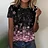 Efenbei Women T-Shirts Fashion 3d Butterfly Print Tshirt For Ladies Casual Streetwear Short Sleeves Tops Female Clothing Tees Camisetas