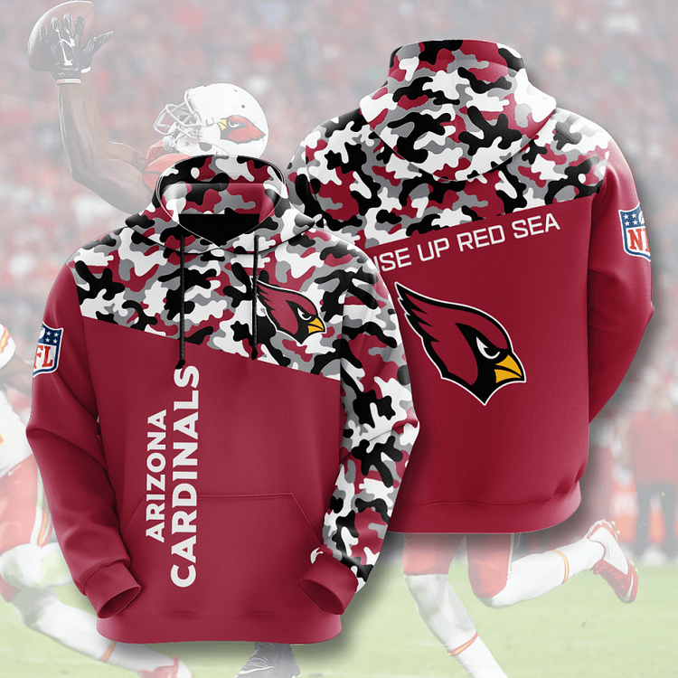 Arizona Cardinals 3D Printed Hooded Pocket Pullover Hoodie