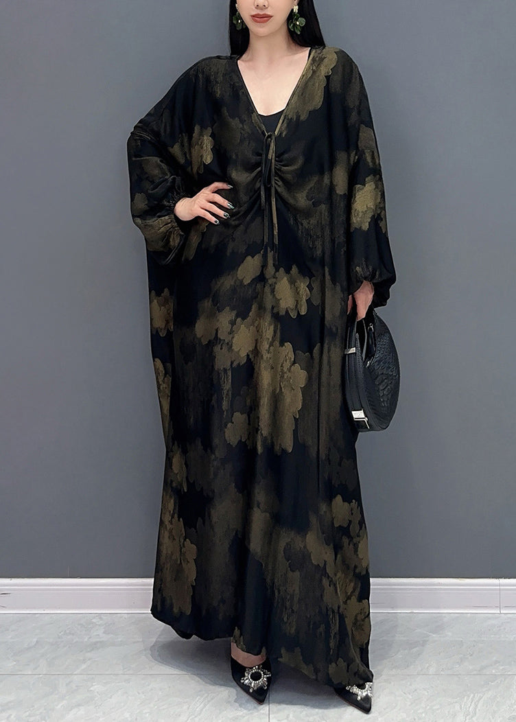 Plus V-neck Sleeveless Maxi Dress