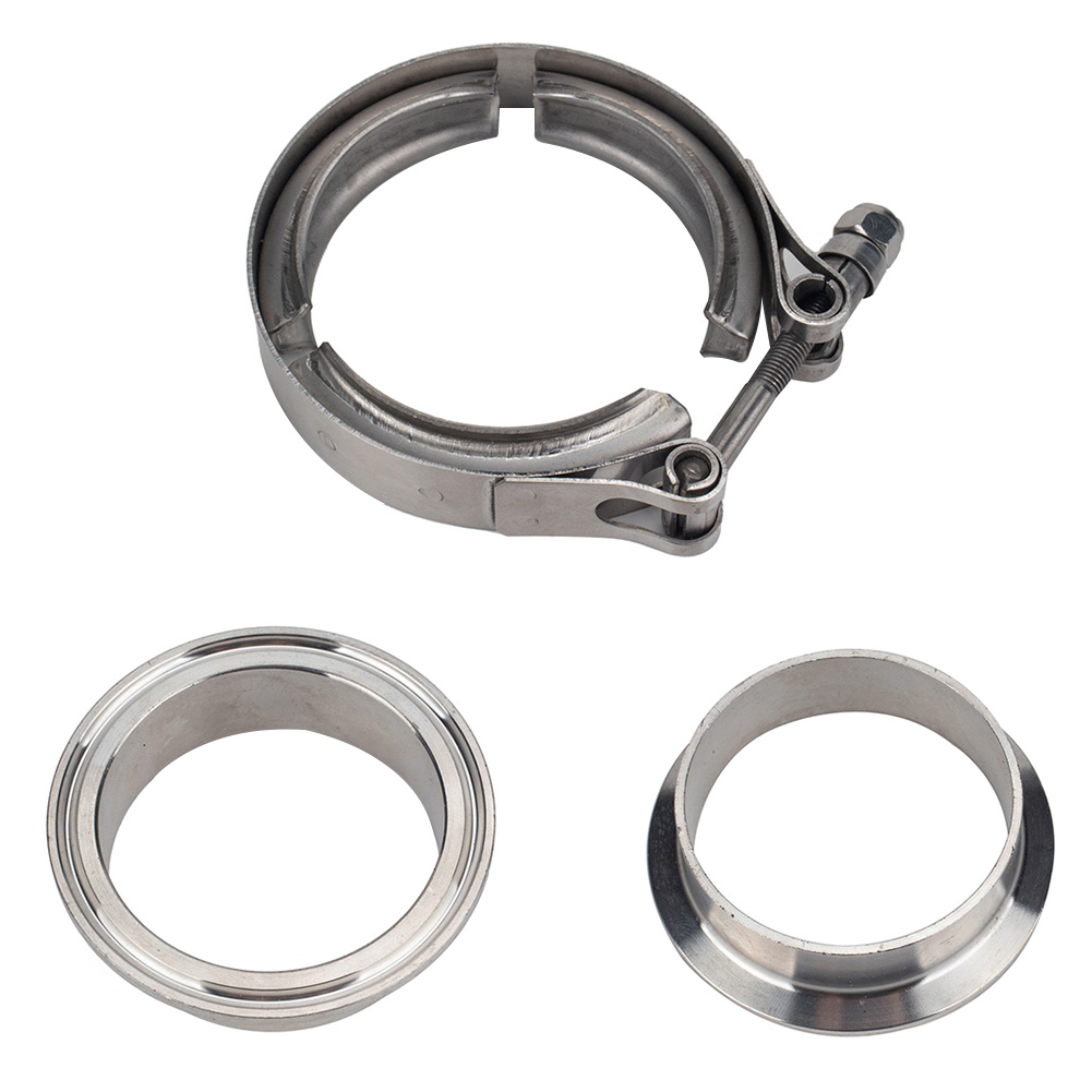 3.5 inch Stainless Steel Downpipe Exhaust V-Band Clamp Male Female Flanges, 501 Original
3.5 inch Stainless Steel Downpipe Exhaust V-Band Clamp Male Female Flanges, 501 Original