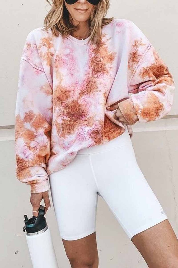 Tie-Dye Colorful Long Sleeve Tops
