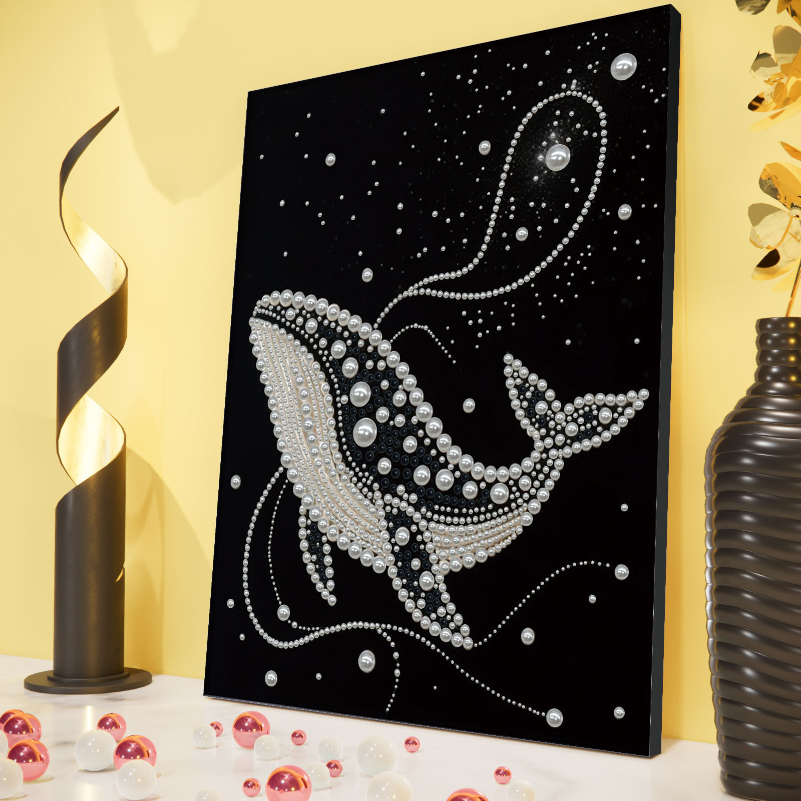★専用★DIY Pearl Painting クジラ 30x30cm Shark - DIY Pearl Diamond Art Kits With Frame - Handmade Self