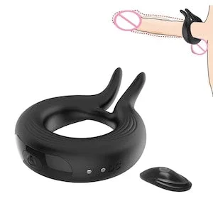 pornhint Pornhint Men Penis Ring w/ Remote Vibrator Silicone Vibration Penis Ring Sex Toys for Men