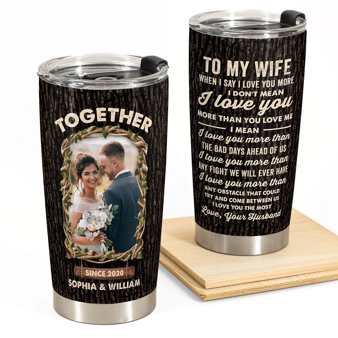  I Love You The Most - Personalized Tumbler Cup - Birthday, Loving Gift For Couple, Wife, Husband, Life Partner