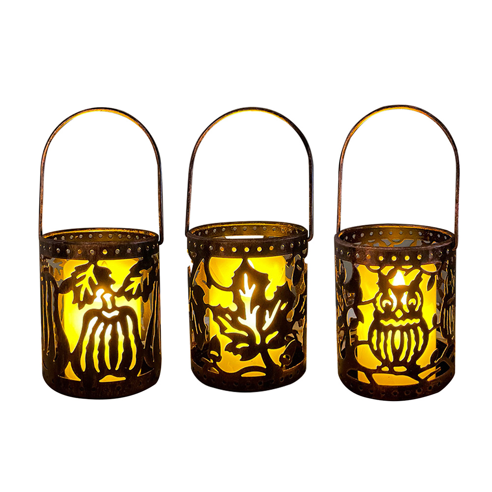 Halloween Hollow Wrought Iron Candle Holder Lantern Candlestick Light Decor, Bronze leaves (with electronic candles), 501 Original
Halloween Hollow Wrought Iron Candle Holder Lantern Candlestick Light Decor, Bronze leaves (with electronic candles), 501 Original