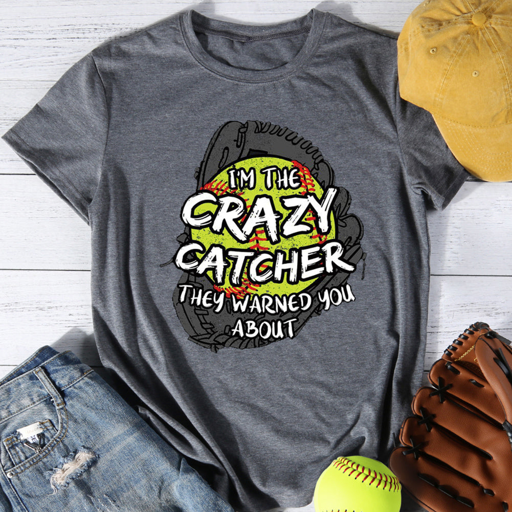 Crazy Catcher Softball T-shirt Tee - 01214-Guru-buzz