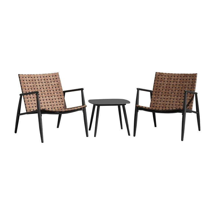 GRAND PATIO OUTDOOR AKSEL Woven Retro Lounge Chairs