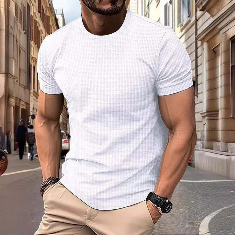 Smiledeer Men's versatile mesh ice silk short-sleeved T-shirt