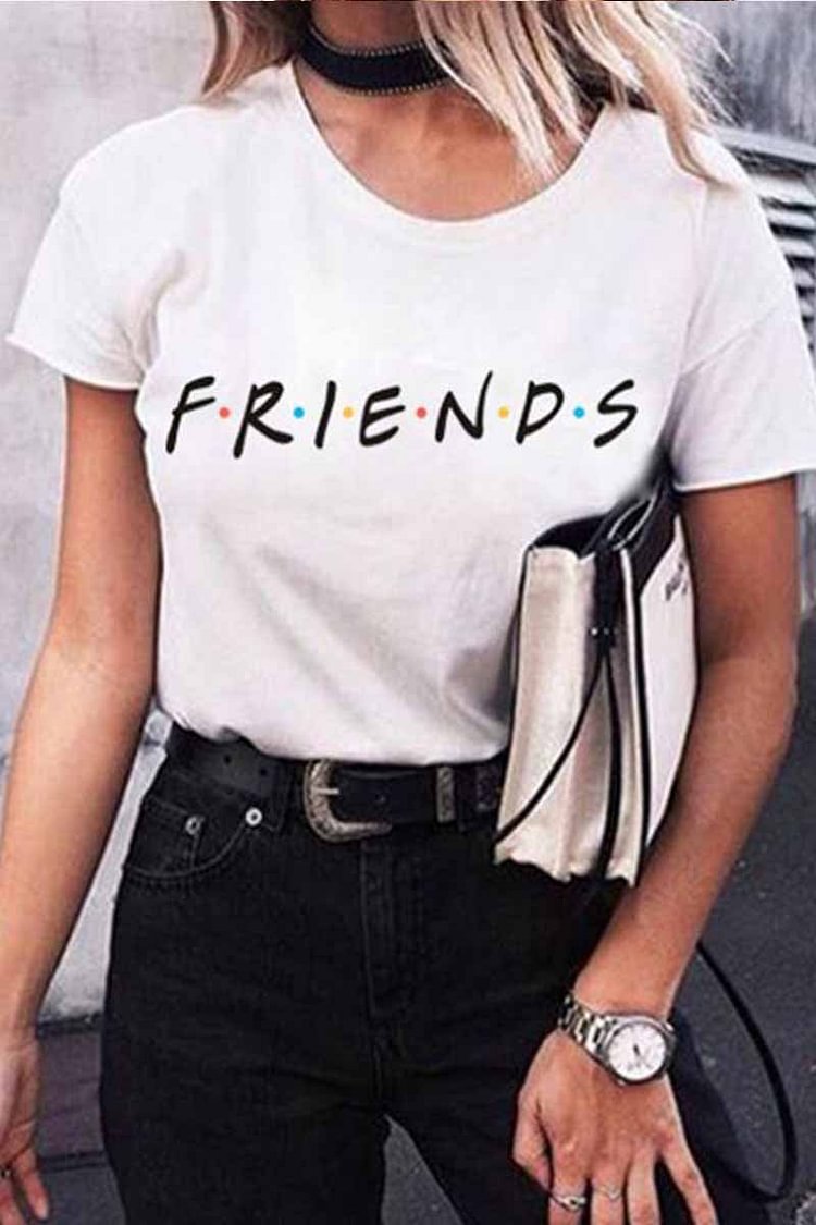 Letter Print Loose T-shirt