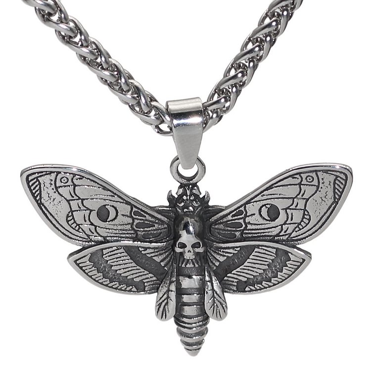 Death Head Moth Stainless Steel Pendant