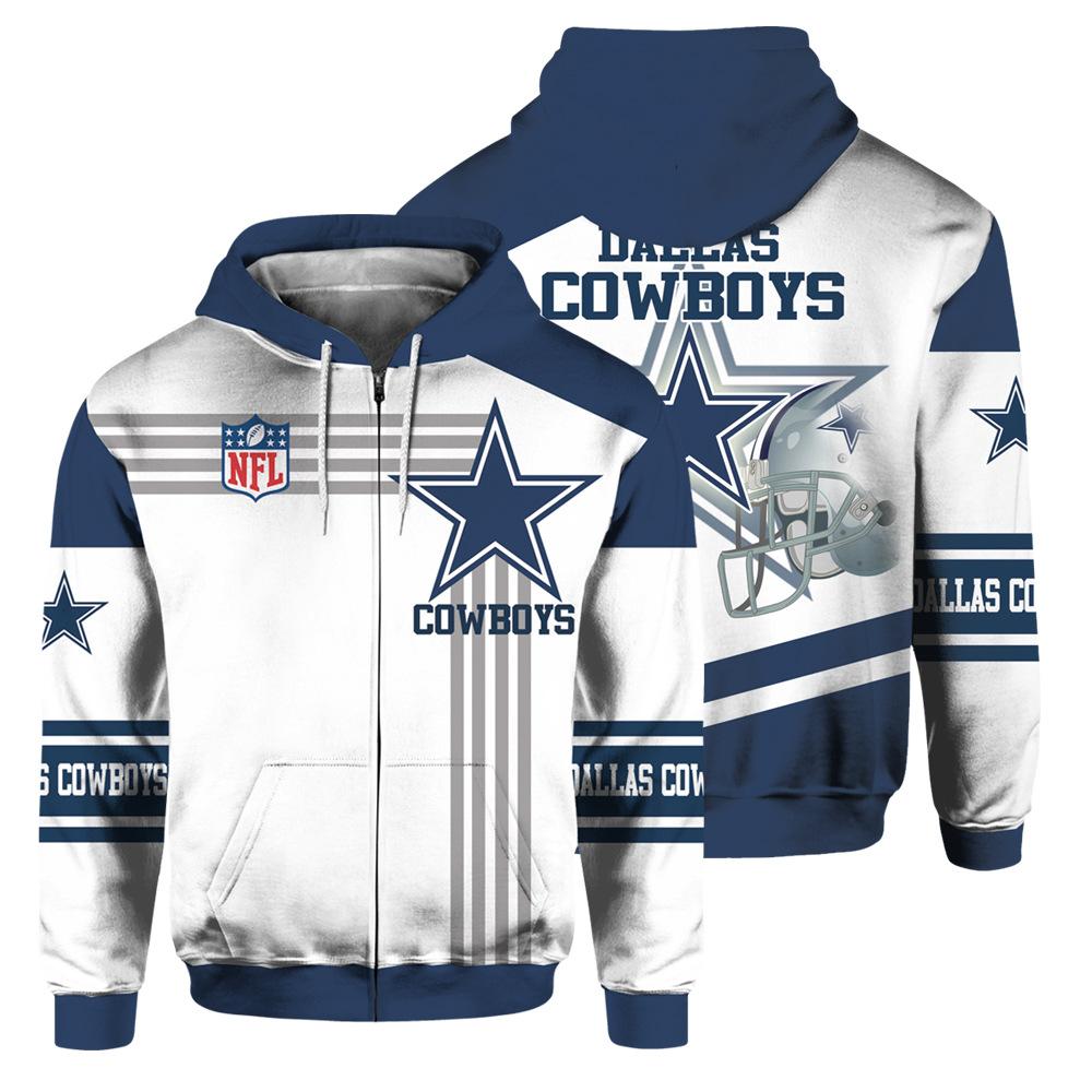 Dallas Cowboys 3D Printed Zipper Hoodie
