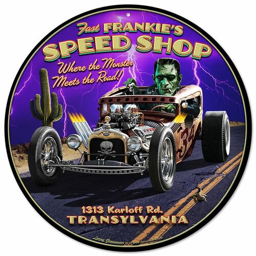 Garage- Round Shape Tin Signs/Wooden Signs - 30*30CM