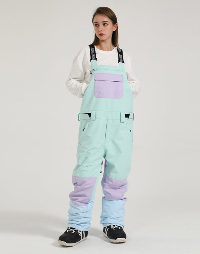 Hiworld Women's Couple Suspenders Ski Pants Winter Windproof And