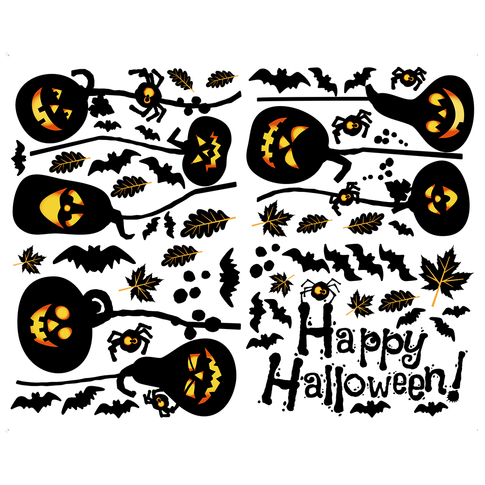 4pcs Happy Halloween Pumpkin Light Witch Decals Window Glass Stickers DIY, 501 Original
4pcs Happy Halloween Pumpkin Light Witch Decals Window Glass Stickers DIY, 501 Original
