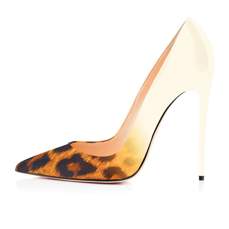 Leopard Print Pointed Toe Pumps Stiletto Heel Dress Shoes Vdcoo