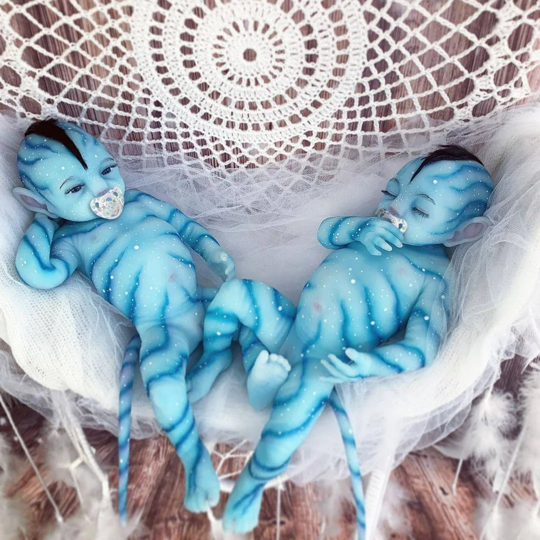 20'' Realistic Reborn Silicone Santiago Handmade Fantasy Blue Reborn Sleeping Baby Twins Girls Doll-Best Gift For Kids By Creativegiftss® -Creativegiftss® - [product_tag] RSAJ-Creativegiftss®