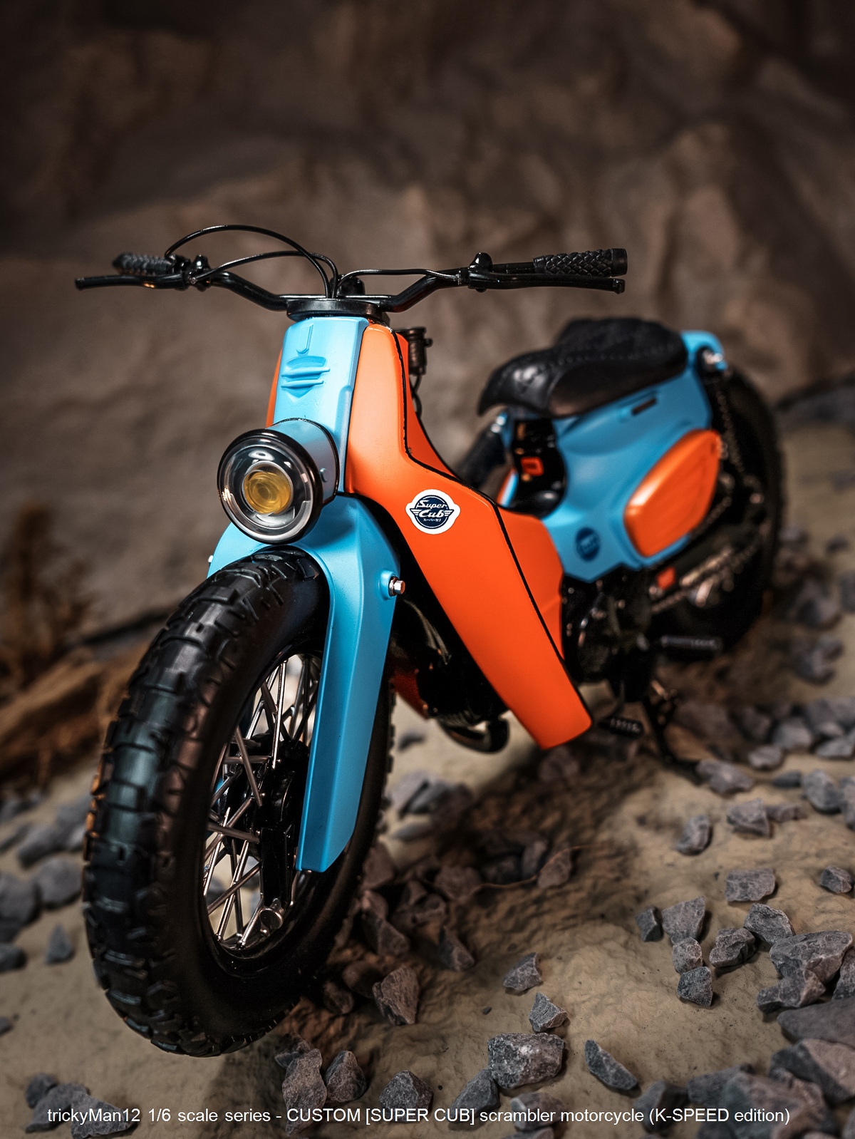 2点：TrickyMan12 1/6 SUPER CUB FB-10134B2 TrickyMan12 - 1/6 SUPER CUB scrambler motorcycle (K-SPEED edition