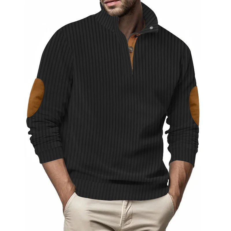 Men's jacquard striped sweatshirt