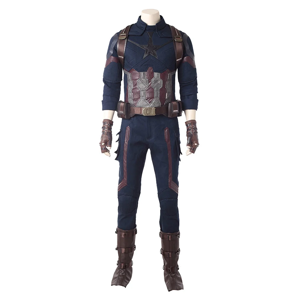 Captain America Infinity War Outfit Steven Rogers Cosplay Costumes