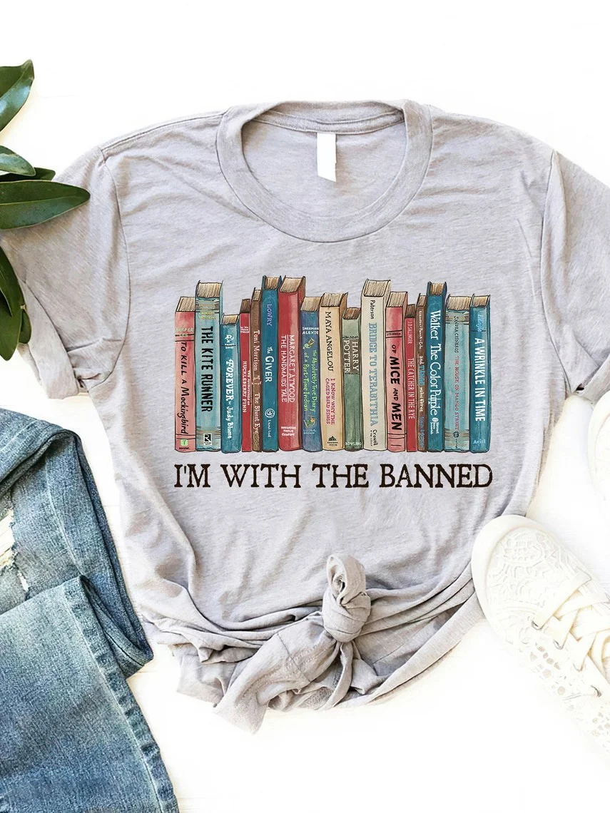 I'm With The Banned Reading Books T-shirt / DarkAcademias /Darkacademias