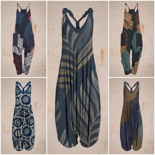 Dames Lange Jurk – Losse Pasvorm – Linnen Katoen – Geplooid