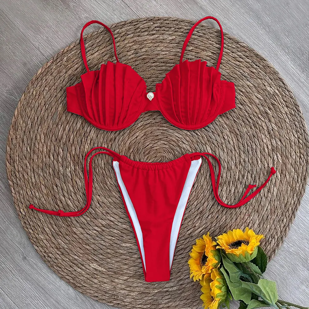 Billionm Shell Micro Bikini Women Swimsuit Female Swimwear Thong