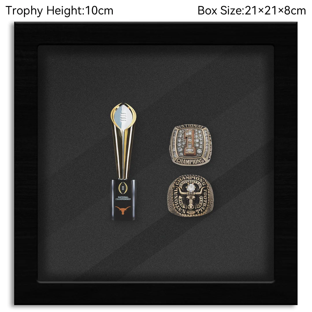 Texas Longhorn College CFP National Championship NCAA Trophy&Ring Box