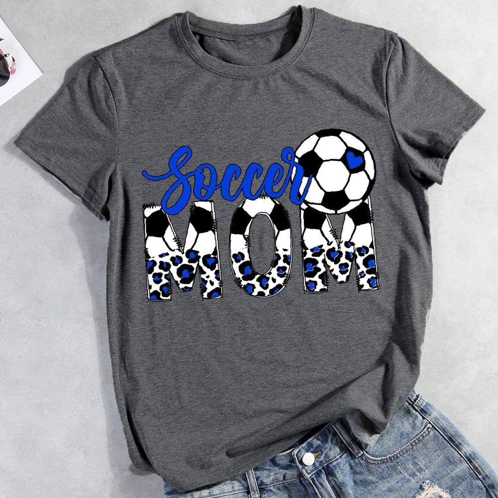Soccer Mom Round Neck T-shirt-Guru-buzz