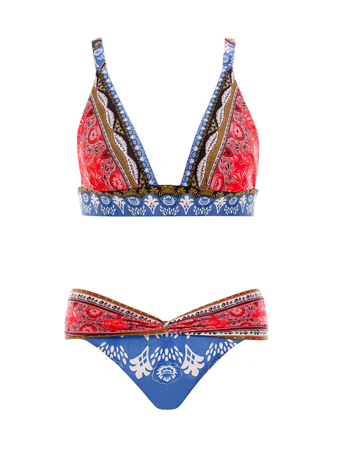 Vintage Print Bikini and Cover Up