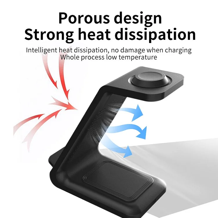 100W 3-in-1 wireless charger stand fast charging base station