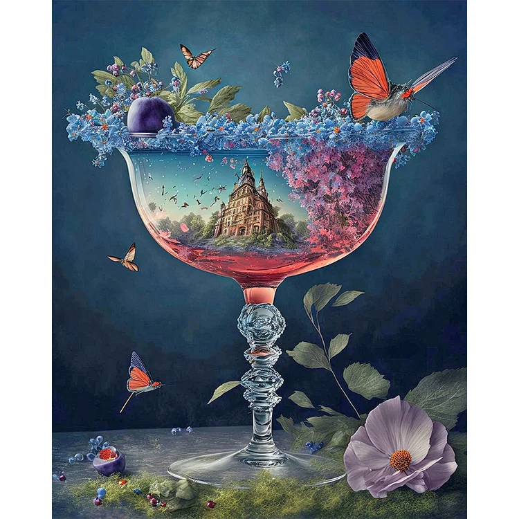 Cup Castle 40*50CM (Canvas) Full Round Drill Diamond Painting gbfke