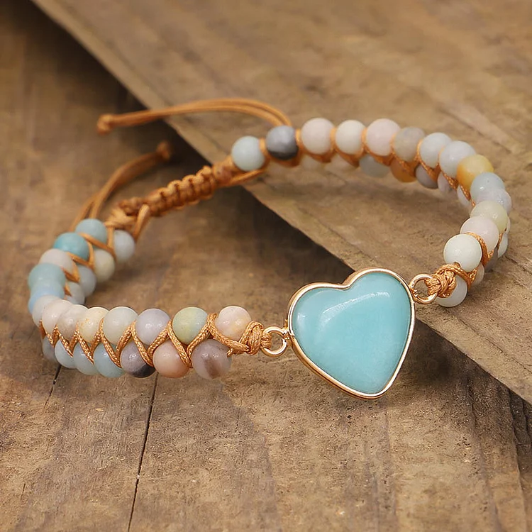Natural Turquoise Heart Bracelet