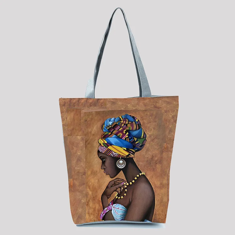 Coffee Fashion Casual Print Split Joint Bags