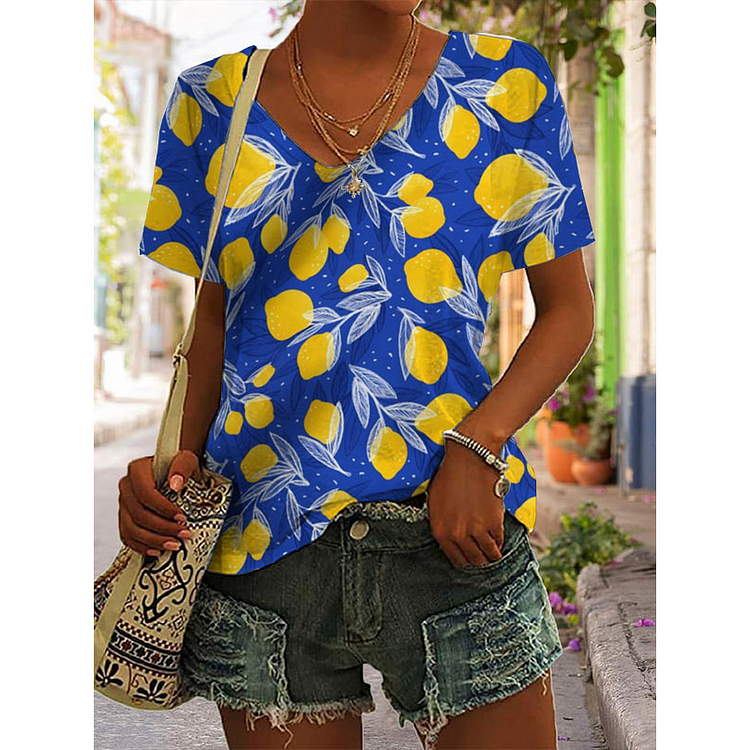 Women's Lemon Print Tank Top socialshop