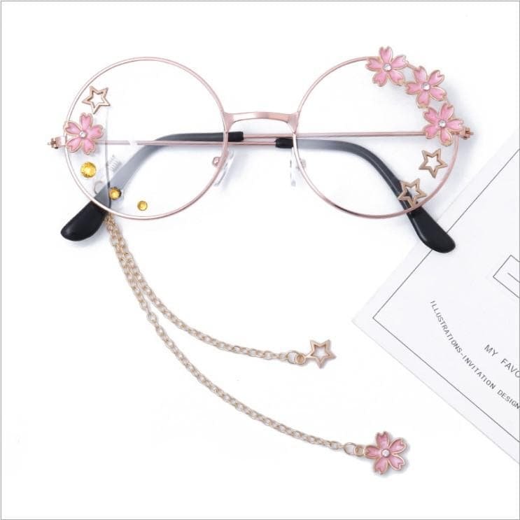 Cute Sakura Pendant Clear Optical Glasses Frame SP14857