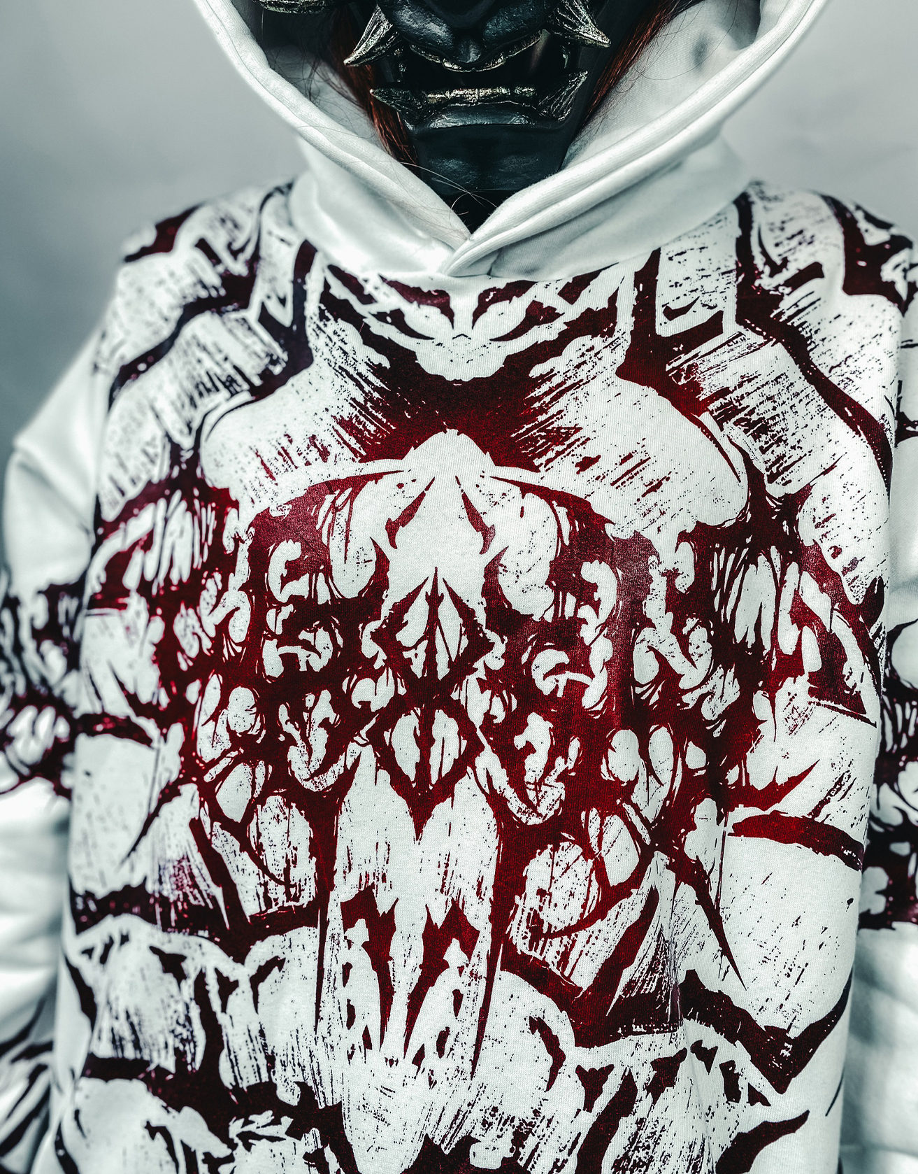 Japanese Evil Ghost Linji Armor Large Print Sweatshirt / TECHWEAR CLUB / Techwear